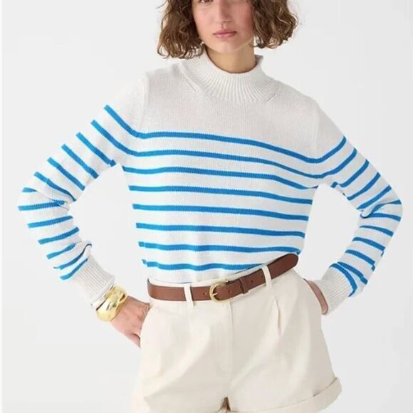 J. Crew Sweaters - NEW J.‎ Crew New heritage Rollneck™ sweater in stripe, women size S